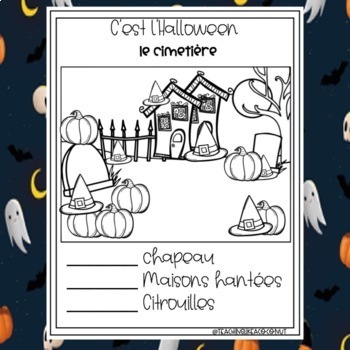 FRENCH MINI BUNDLE: Halloween reading, writing and counting activities
