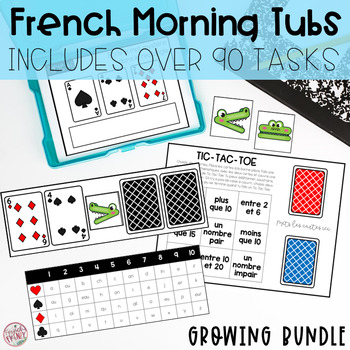 Preview of FRENCH MORNING TUBS ACTIVITIES AND CENTERS BUNDLE - TRAVAIL DU MATIN