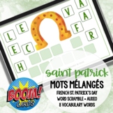 FRENCH March St. Patrick's Day Word Scramble +AUDIO- Mots 