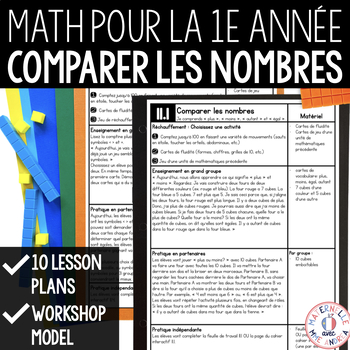 Preview of FRENCH Math Unit - Comparing Numbers - Comparer les nombres (jusqu'à 20)