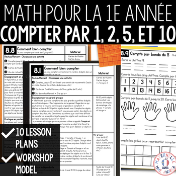 Preview of FRENCH Math Unit Compter par 1, 2, 5 et 10 (Counting Strategies / Skip Counting)