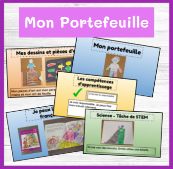 Preview of FRENCH Mon portefeuille | Student-led Conference Digital Portfolio Google Slides