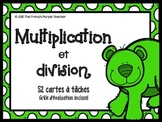 Cartes à tâches : la multiplication et la division