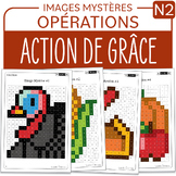 FRENCH Mystery Pictures Grade 2 Action de grâce Addition S