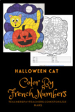 FRENCH NUMBERS - color-by-French-numbers - HALLOWEEN CAT