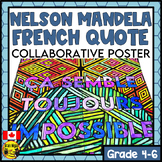 FRENCH Nelson Mandela Quote Collaborative Poster