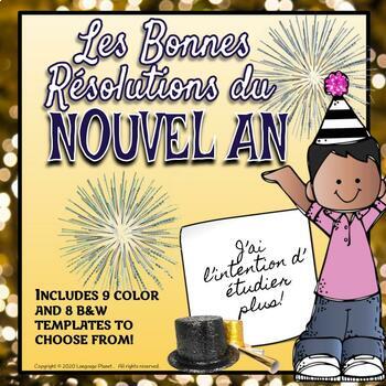 Preview of FRENCH - New Year Resolutions 2024 / Les Bonnes Résolutions du Nouvel An 2024