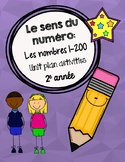 FRENCH Number Sense Unit Plan - Grade 2