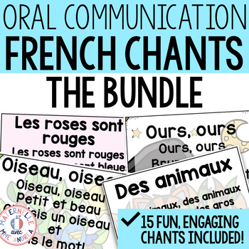 Preview of FRENCH Oral Communication Chants BUNDLE - Petits poèmes pour le vocabulaire