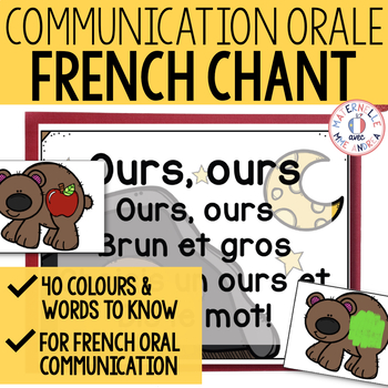 Preview of FRENCH Oral Communication Chant - Ours, ours - Jeu de communication orale