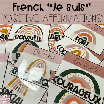 Preview of FRENCH POSITIVE AFFIRMATIONS POSTERS FOR GROWTH MINDSET - STATION D'AFFIRMATIONS