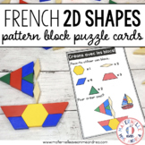 FRENCH Pattern Block Puzzle Cards 2D Shapes