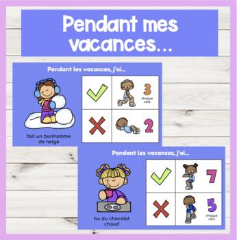 Preview of FRENCH Pendant mes vacances On bouge! Movement Game 