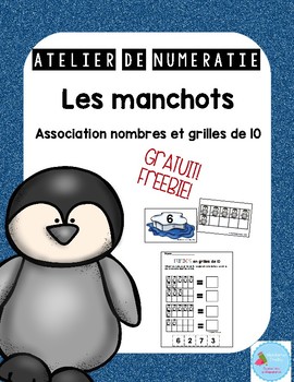 Preview of FRENCH Penguin math center FREE/ Atelier de numératie des manchots {Gratuit}