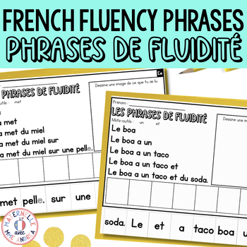 Preview of FRENCH Phonics Fluency Sentences (French SoR) Phrases de fluidité