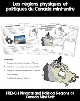 Preview of FRENCH Physical Regions of Canada Mini-Unit