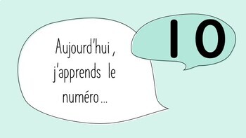 Preview of FRENCH Primary Counting Lessons Numbers 0-10 | Digital Presentations