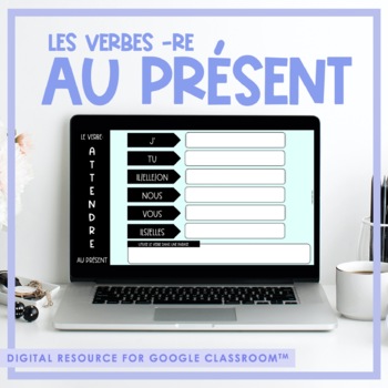 Preview of Digital French -RE Verb Game | les verbes -RE au présent