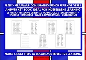 FRENCH REFLEXIVE VERBS CONJUGATION PRACTICE BUNDLE #4 | TPT