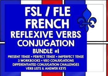 FRENCH REFLEXIVE VERBS CONJUGATION PRACTICE BUNDLE #1 | TPT