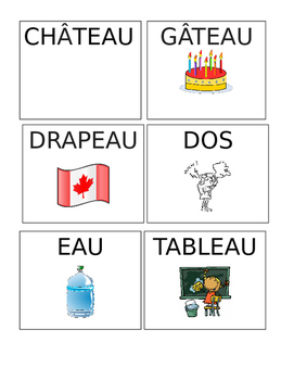 Preview of FRENCH RHYMING SOUNDS FLASHCARDS