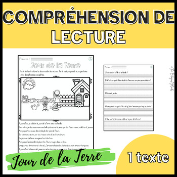 Preview of FRENCH Reading Comprehension - Compréhension de lecture - Jour de la Terre