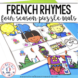 FRENCH Rhyme Puzzle Mats - Les rimes en maternelle