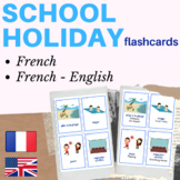 French School holiday flashcards Les Vacances Scolaires