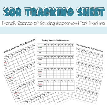 Preview of FREE FRENCH Science of Reading Assessment Tracking Sheet| SOR| FRANCAIS