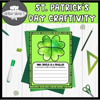 Preview of FRENCH Saint Patrick's Day Shamrock Craftivity/La Saint-Patrick activité d'art