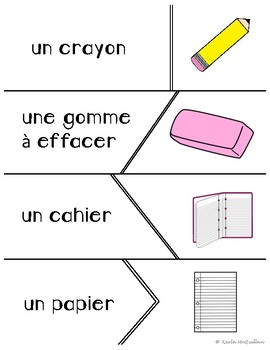 French School Supplies Games And Activities Dans Mon Sac D Ecole Les Jeux