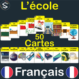 FRENCH "School" Vocabulary Flash Cards (L'ECOLE) (9x6cm):5