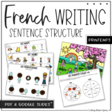 FRENCH Sentence Structure Writing | écriture printemps