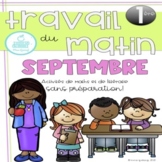 FRENCH September Morning Work Grade 1 - Math Littératie 1e