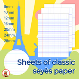 FRENCH. Sheets of classic seyès paper.