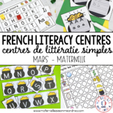 FRENCH Simple Literacy Centres - Centres de littératie (Ma