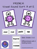 FRENCH:  Skeleton Themed Vowel Sound Sort: "A" and "E"