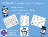 FRENCH: Snowman "Doubles" and "Doubles plus one"  Math Games