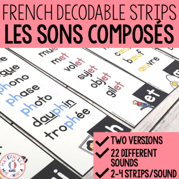 Preview of FRENCH Phonics - Decodable Sound Blending Strips (Lis les sons composés)