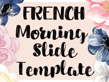 Preview of FRENCH Spring Morning Slide Template