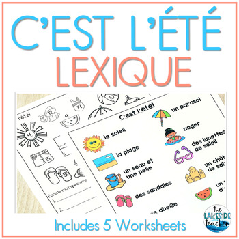 french summer vocabulary and worksheets vocabulaire d ete tpt