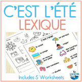FRENCH Summer Vocabulary and Worksheets | Vocabulaire d’été