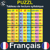 FRENCH Syllabic Reading Puzzled Poster: Tableau de lecture