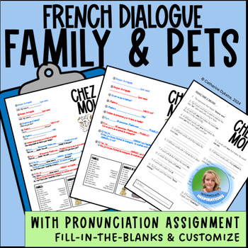Preview of French Dialogue: Customizable Conversation & Pronunciation Practice: Family