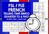FRENCH TELLING TIME BINGO QUARTER TO & PAST