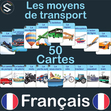 FRENCH "TRANSPORT" Vocabulary Flash Cards, (Les moyens de 