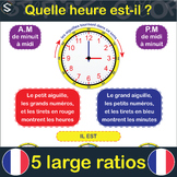 FRENCH Telling TIME Large Posters (Quelle Heure est-il ?) 