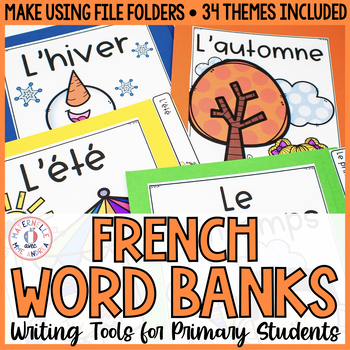 Preview of FRENCH Primary Writing - Thematic Word Banks (Banques de mots) - Écriture