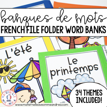 Preview of FRENCH Primary Writing - Thematic Word Banks (Banques de mots) - Écriture