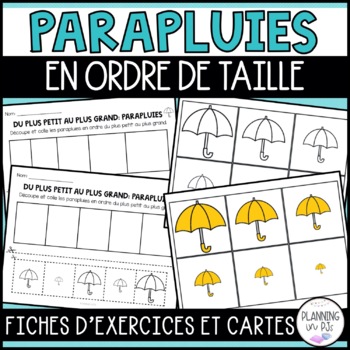 Preview of FRENCH Umbrellas Size Ordering for Spring | Les parapluies en ordre de taille